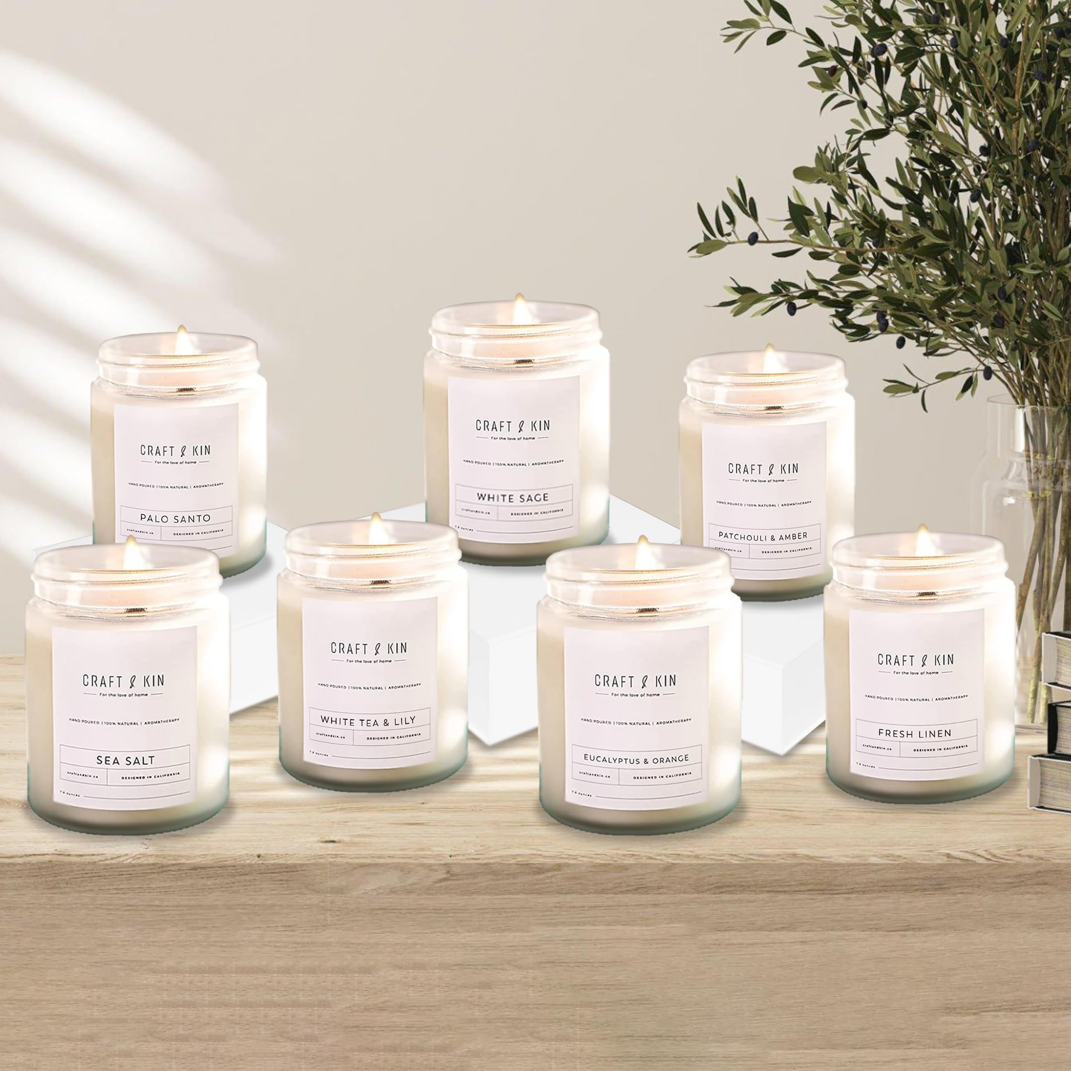 Craft & Kin sage and bergamot aroma to unwind after a long day.