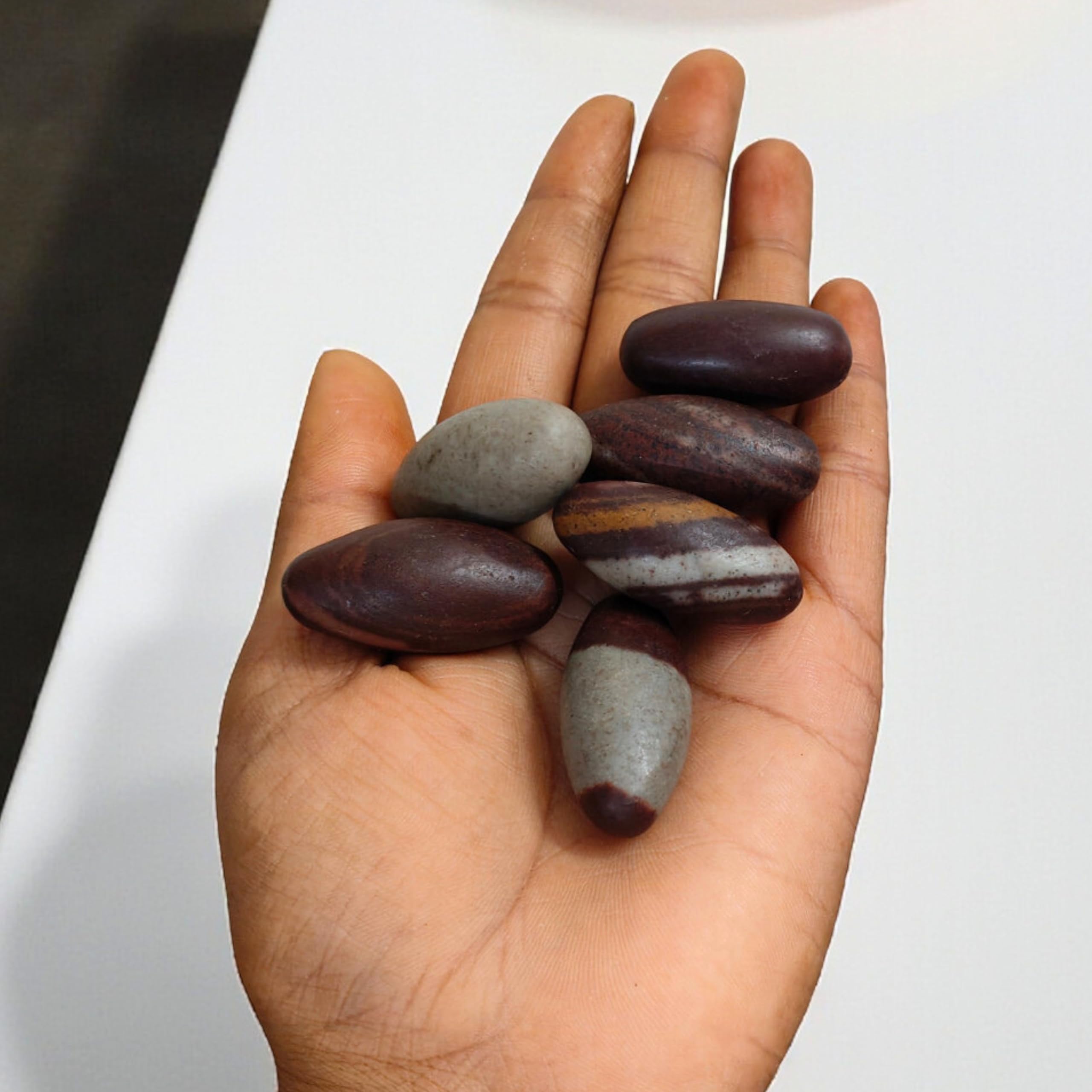 Craftslook Narmada Lingam energy stones for altar and energy-focused rituals