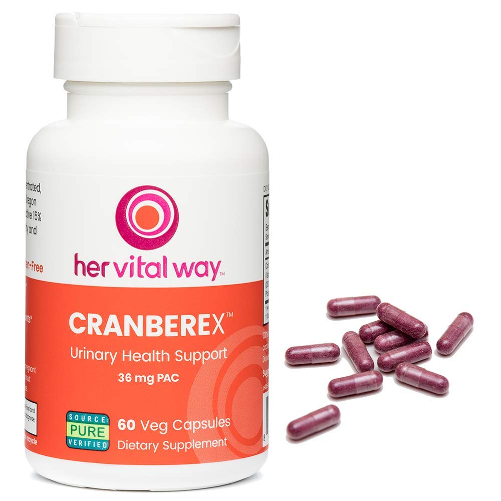 Cranberex capsules in hand illustrating easy daily use.