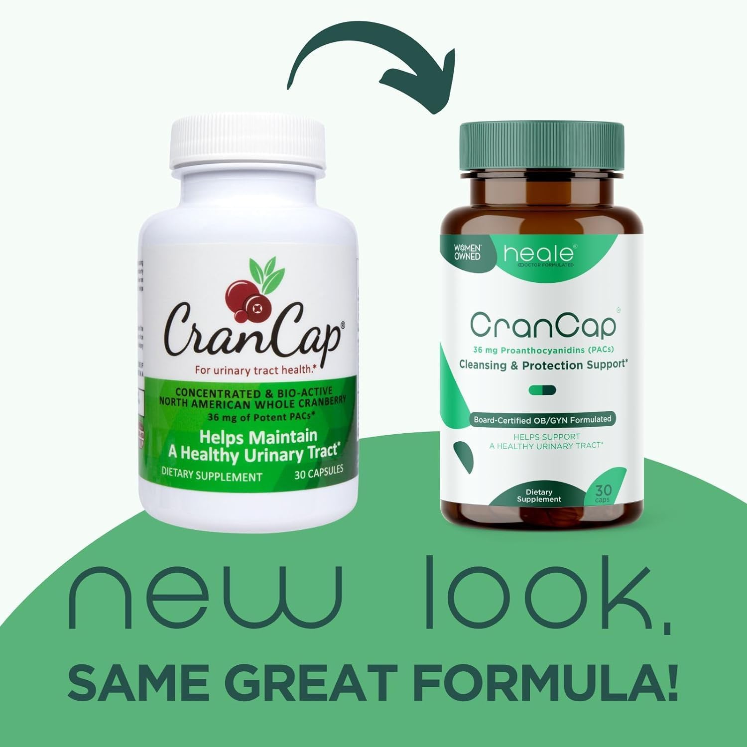 CranCap 36mg PACs label highlights potent cranberry extract