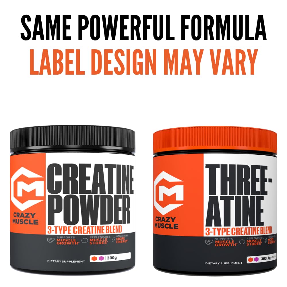 Crazy Muscle Creatine Monohydrate Powder suitable for men and women lifters