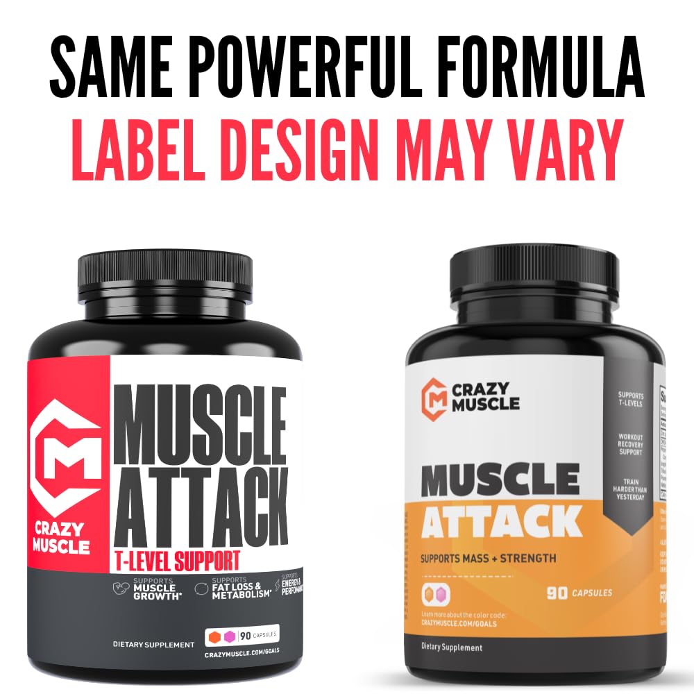 Crazy Muscle Muscle Attack workout scene suggesting performance-focused training support.