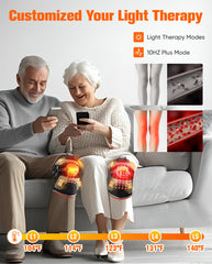 CRAZYTECH Upgrade Knee Brace red light therapy mode for versatile options