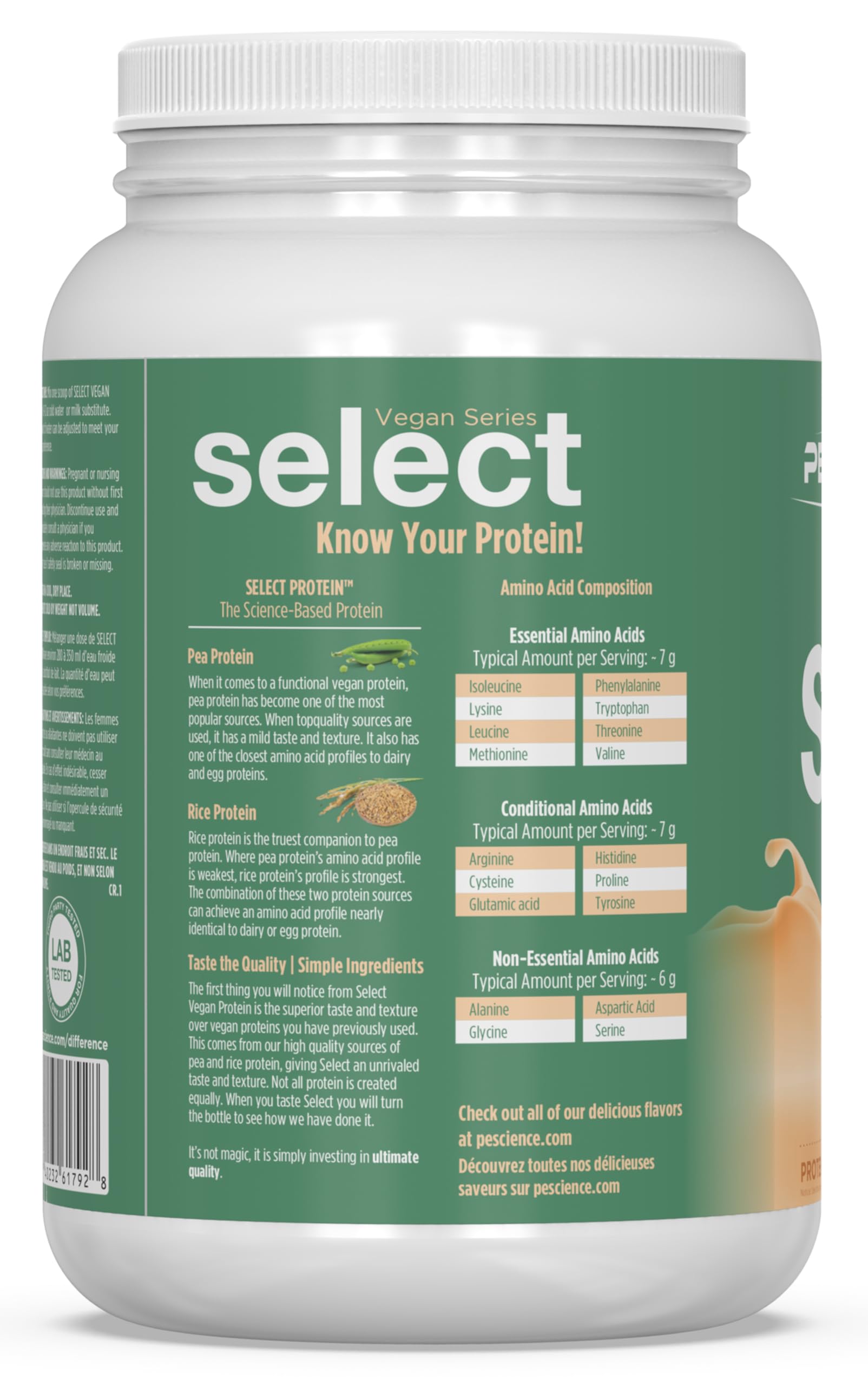 Creamy, smooth texture close-up of PEScience Pumpkin Pie vegan shake