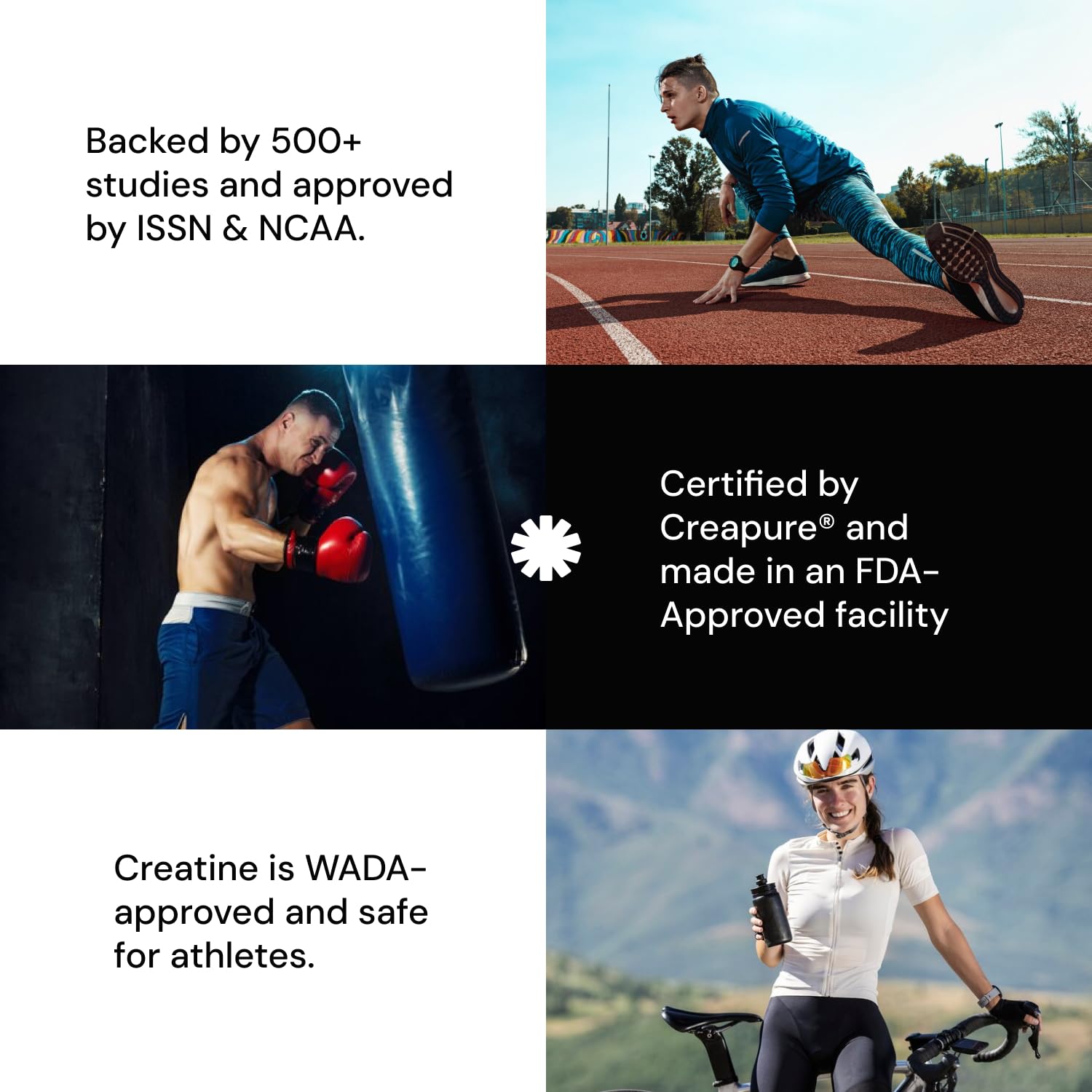 Create 5g micronized creatine powder delivers smooth, lump-free mixing.