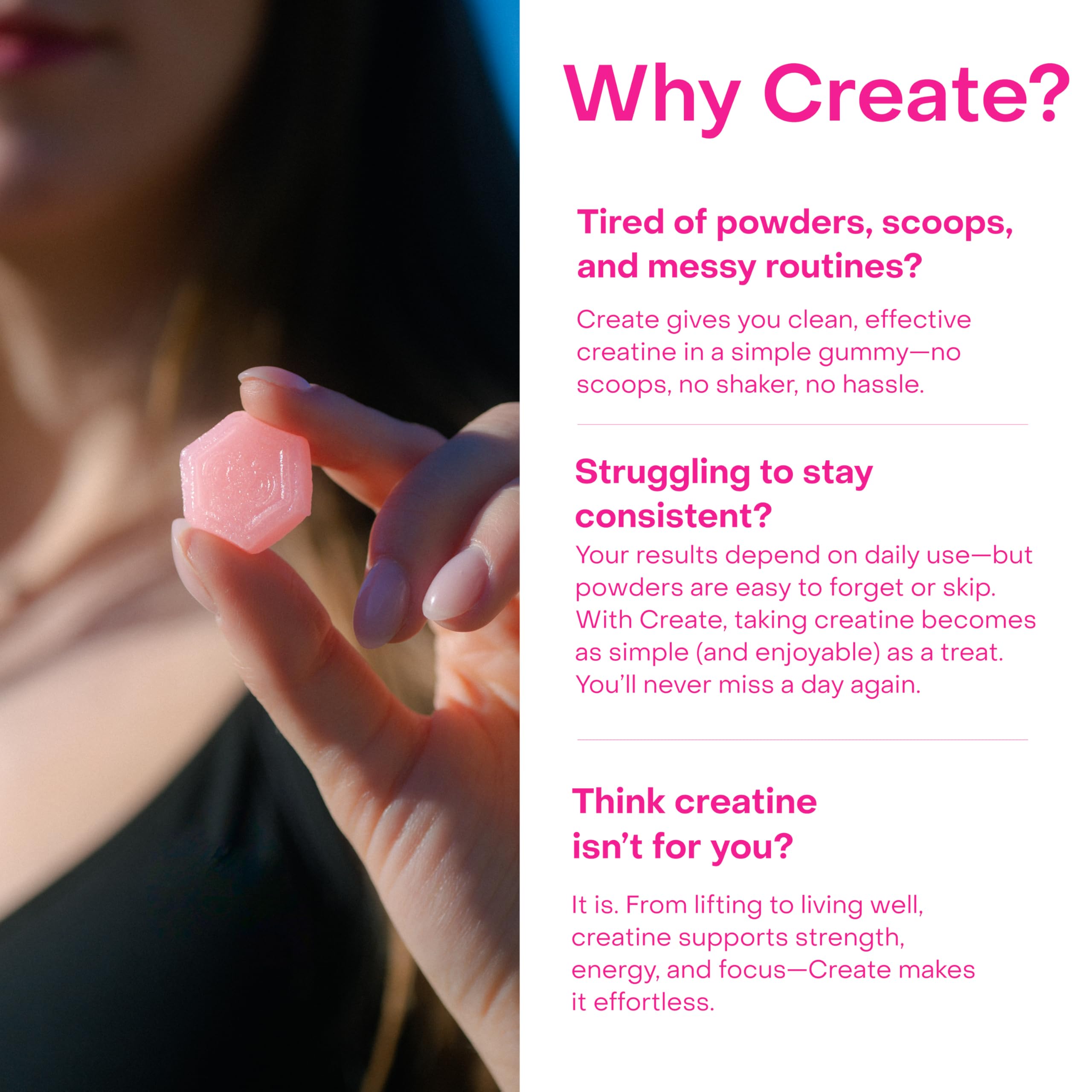 Create Creatine Gummies Creapure ingredient spotlight for quality creatine.