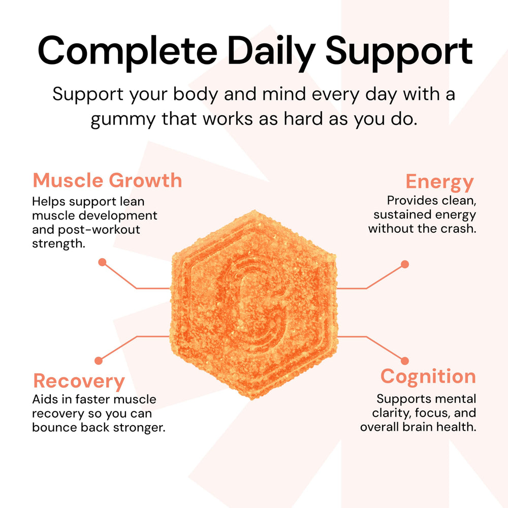 Athlete consuming Create gummies during workout, illustrating focus and sustained energy.
