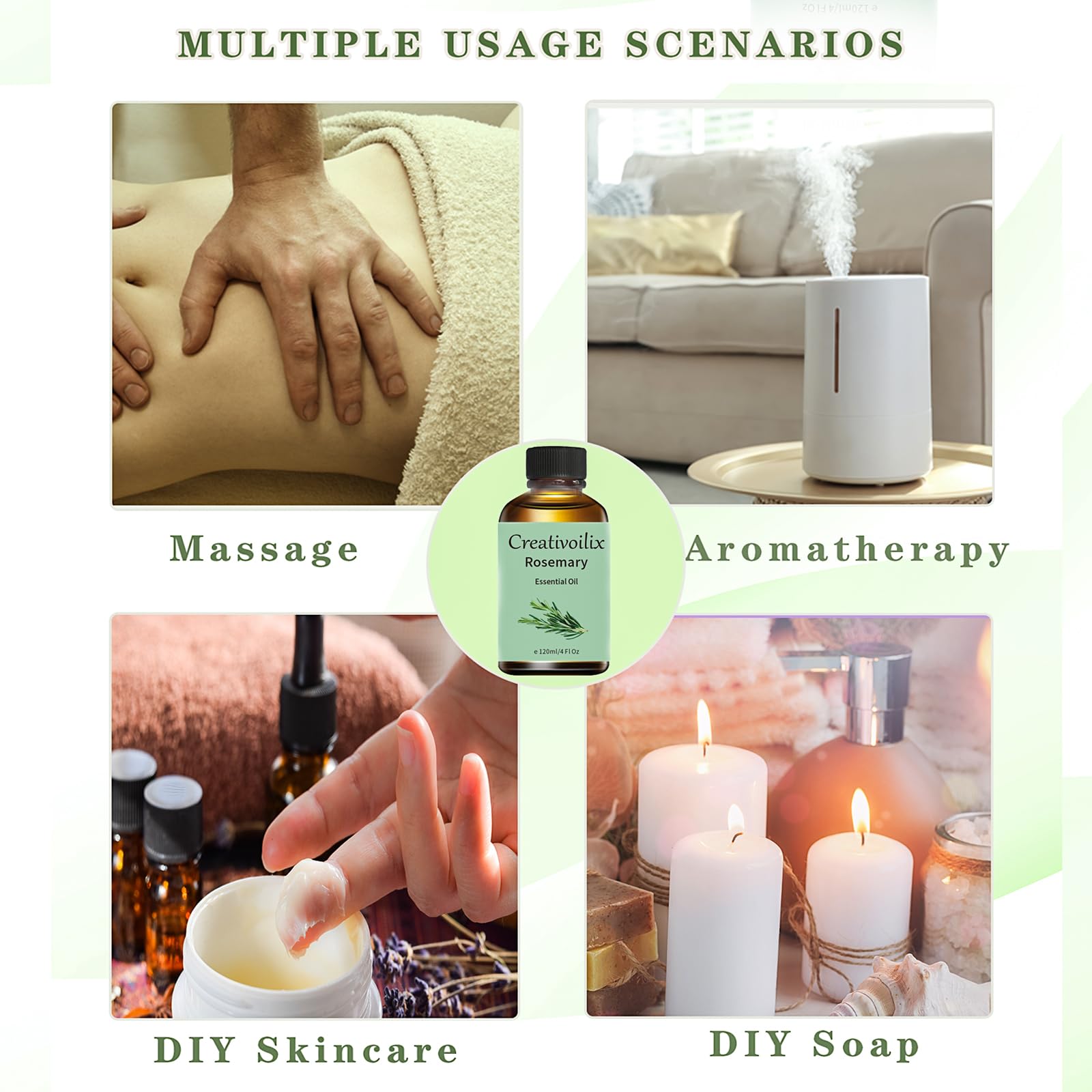 Creativoilix rosemary oil supports home cleaning with a natural fragrance boost.