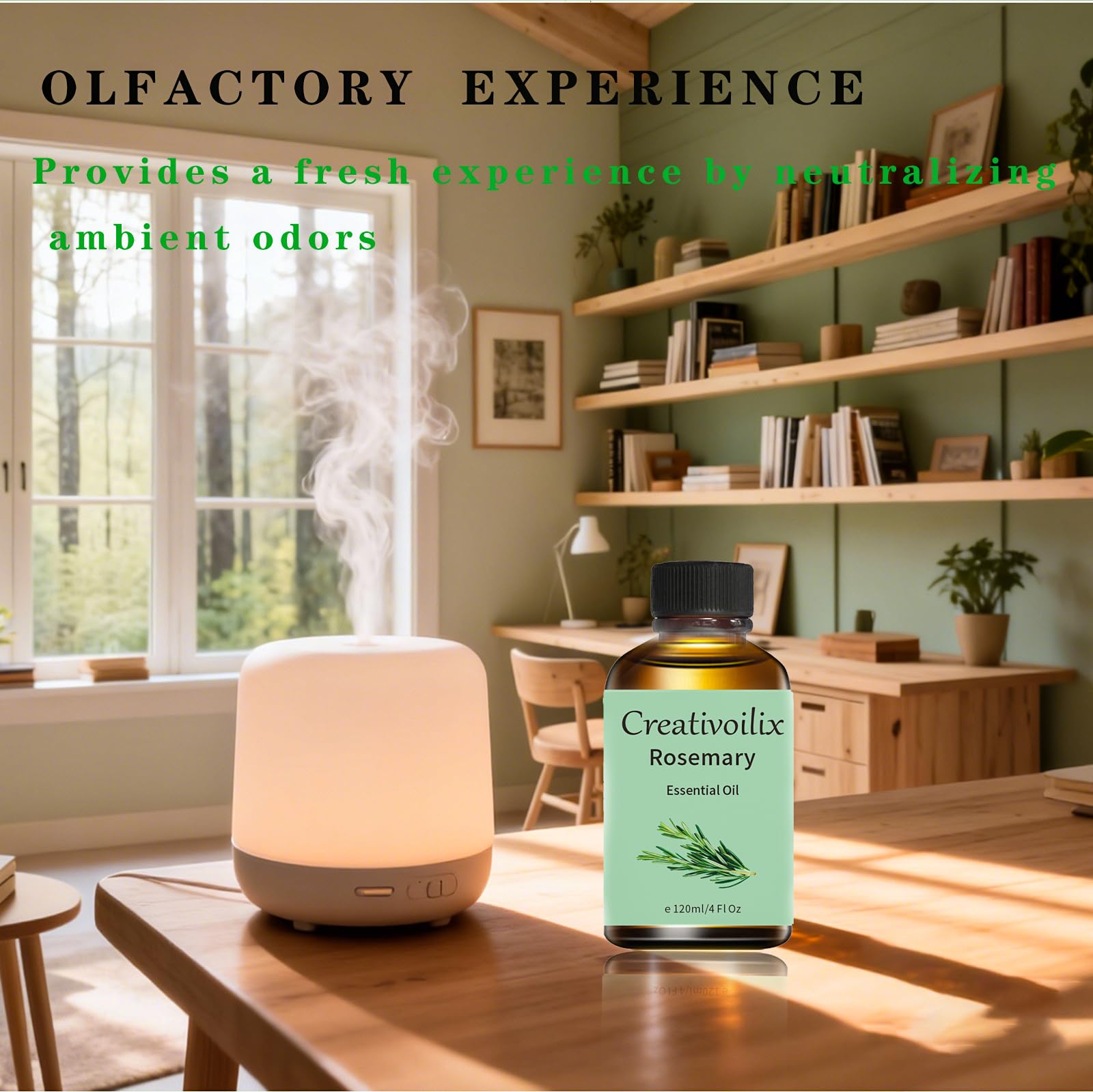Creativoilix rosemary oil scent freshens closets and living spaces.