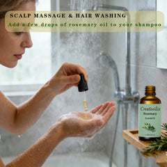 Creativoilix rosemary oil for hair care and scalp nourishment.