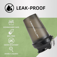 CREAWELLAY dishwasher-safe shaker bottle for quick cleanup.