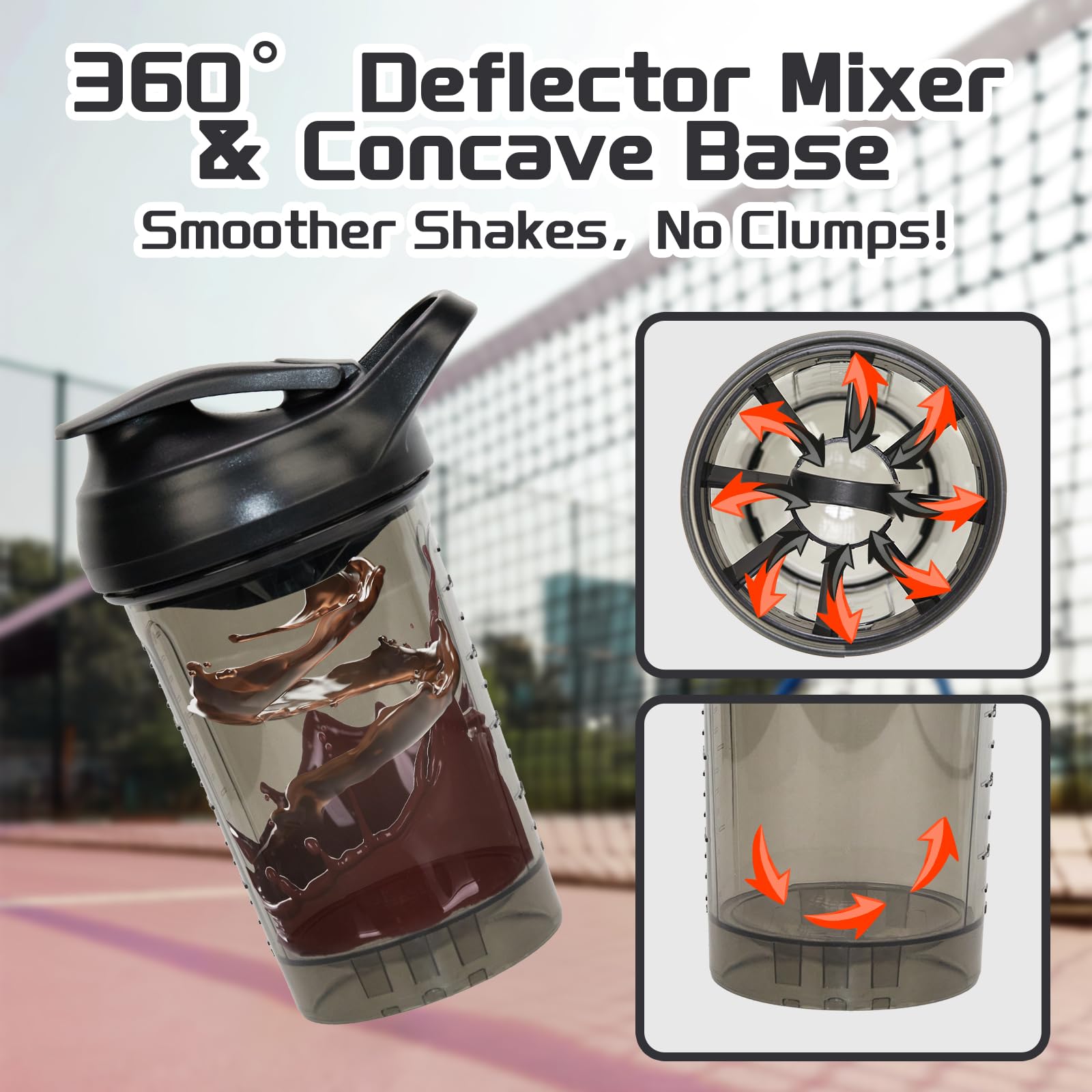 CREAWELLAY shaker made from PETG, BPA-free and durable