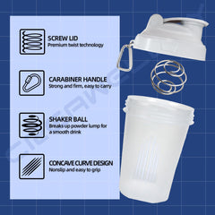 CREAWELLAY shaker bottle lid demonstrates leak-proof screw design