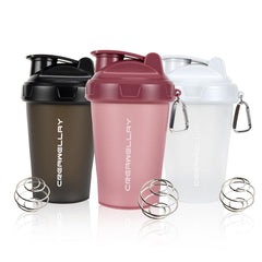 CREAWELLAY three-pack shaker bottles in black for on-the-go protein blends.