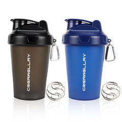 CREAWELLAY two-pack shaker bottles in 17 oz for quick protein shakes on the go