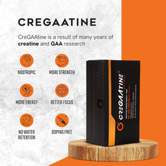 CreGAAtine orange single-serve sachet ready to mix before training