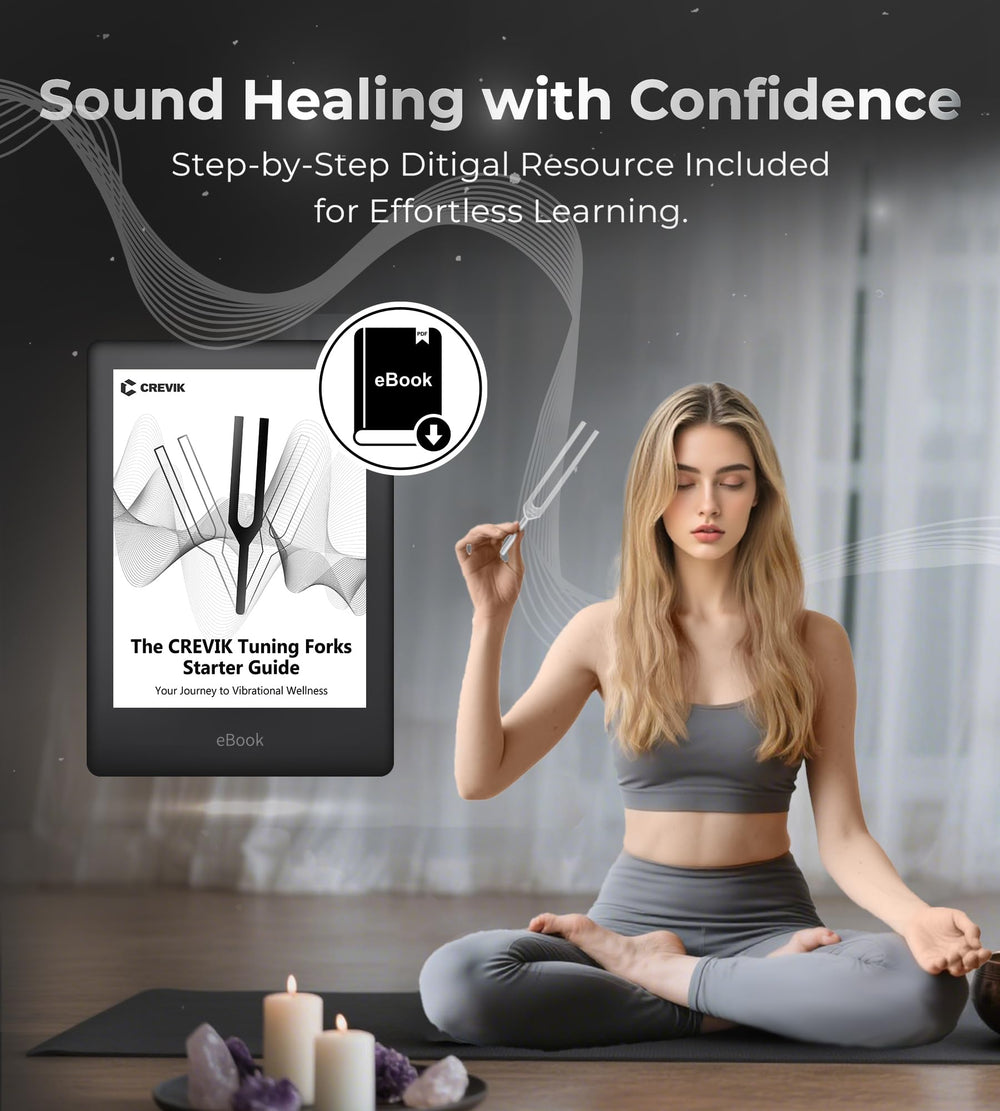 CREVIK 256Hz tuning fork for deep sensory resonance in yoga.