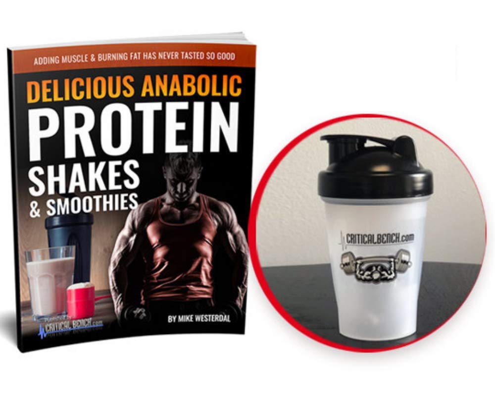 CRITICAL BENCH Pure Protein Shakes recipe book cover with quick post-workout ideas.