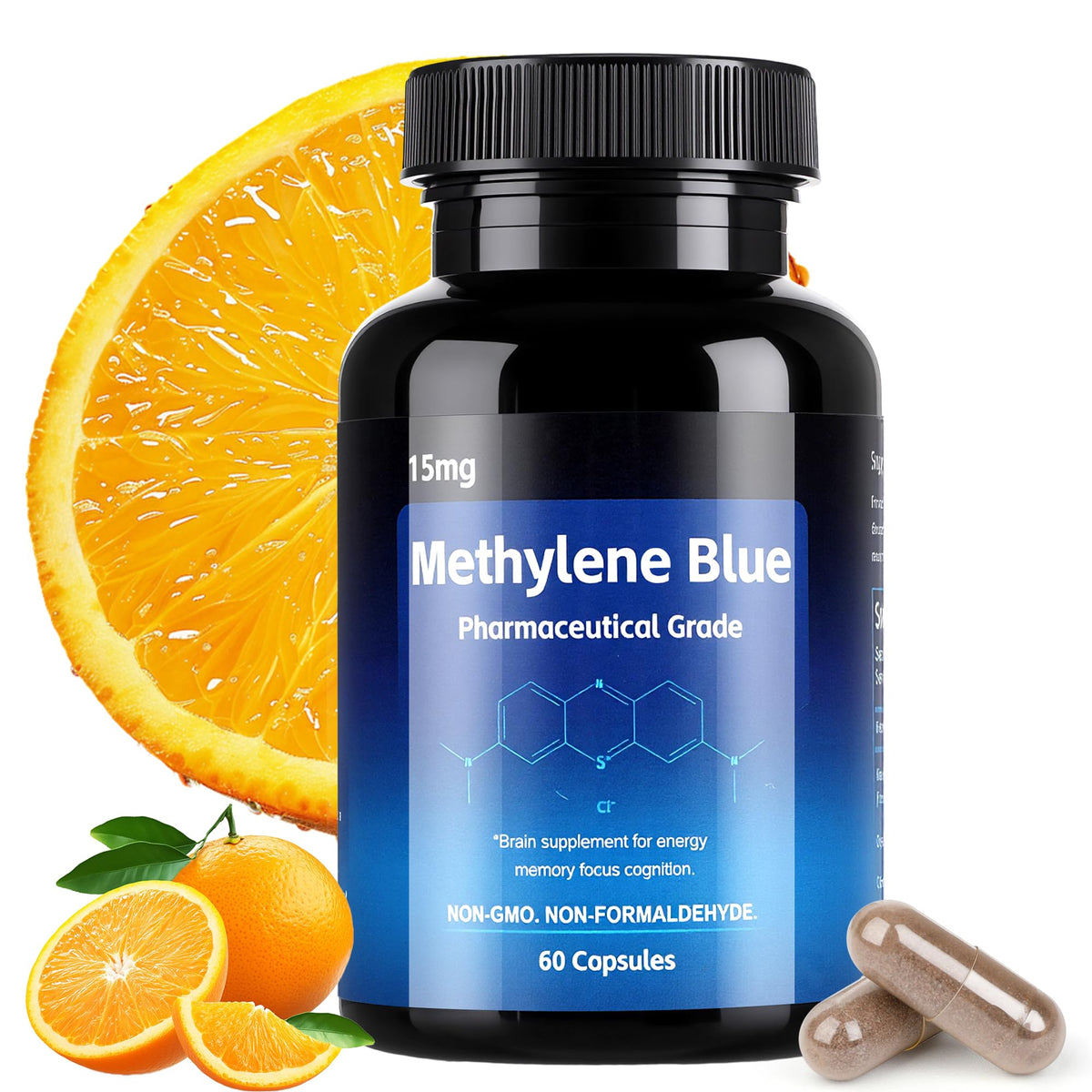 Crobirware Methylene Blue Capsules – 99.99% Pure USP-Grade, Cognitive ...