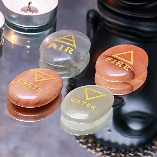 Crocon four-element palm stones pack with gift pouch and card