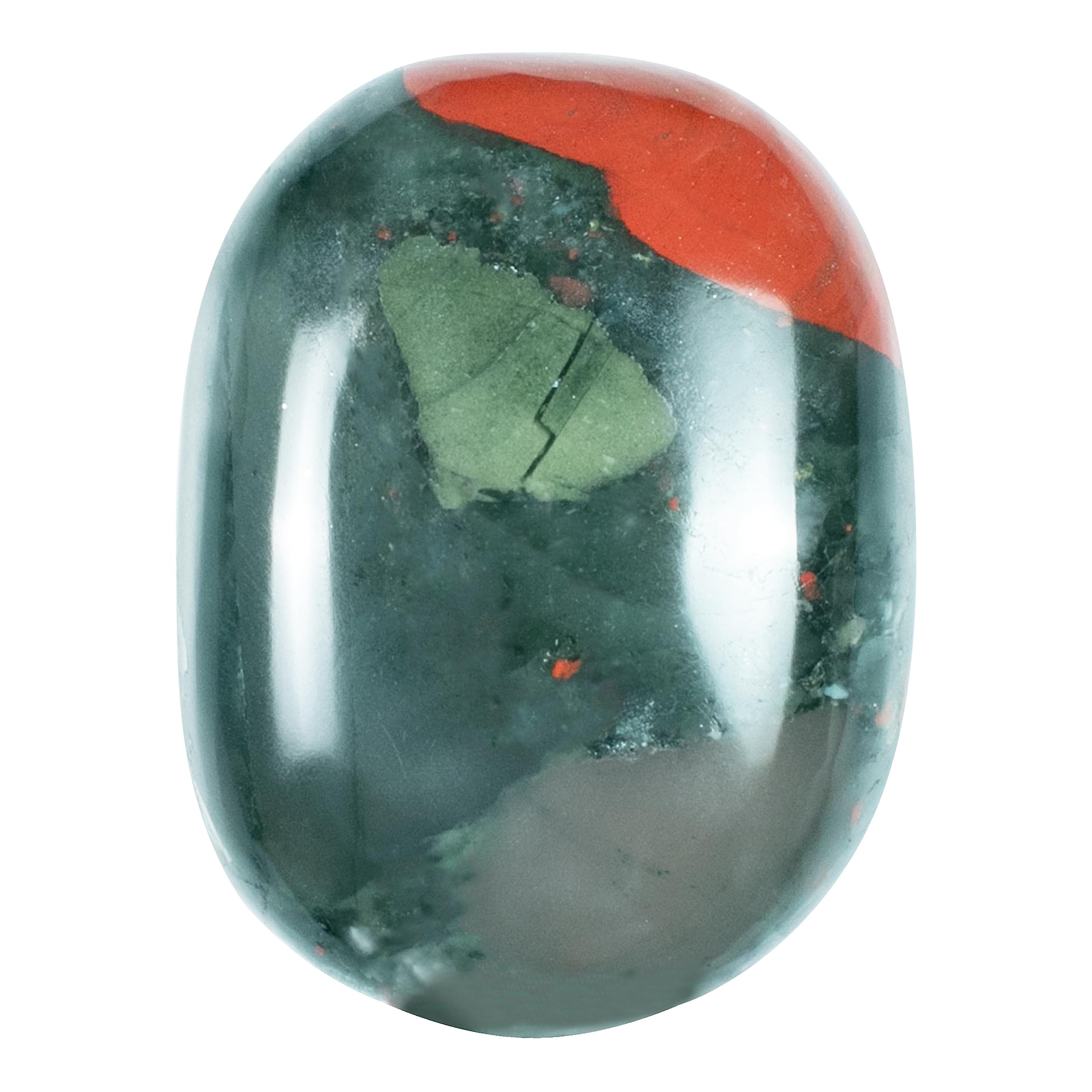 Crocon African Bloodstone palm stone close-up with smooth surface for meditation