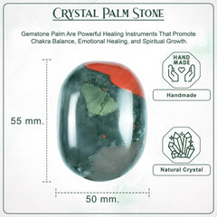 Crocon palm stone in hand highlighting palm-sized grip for calm focus
