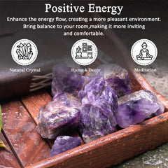 Crocon amethyst chakra balancing stones in natural form