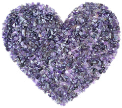 Crocon amethyst chips close-up showing natural color and texture.