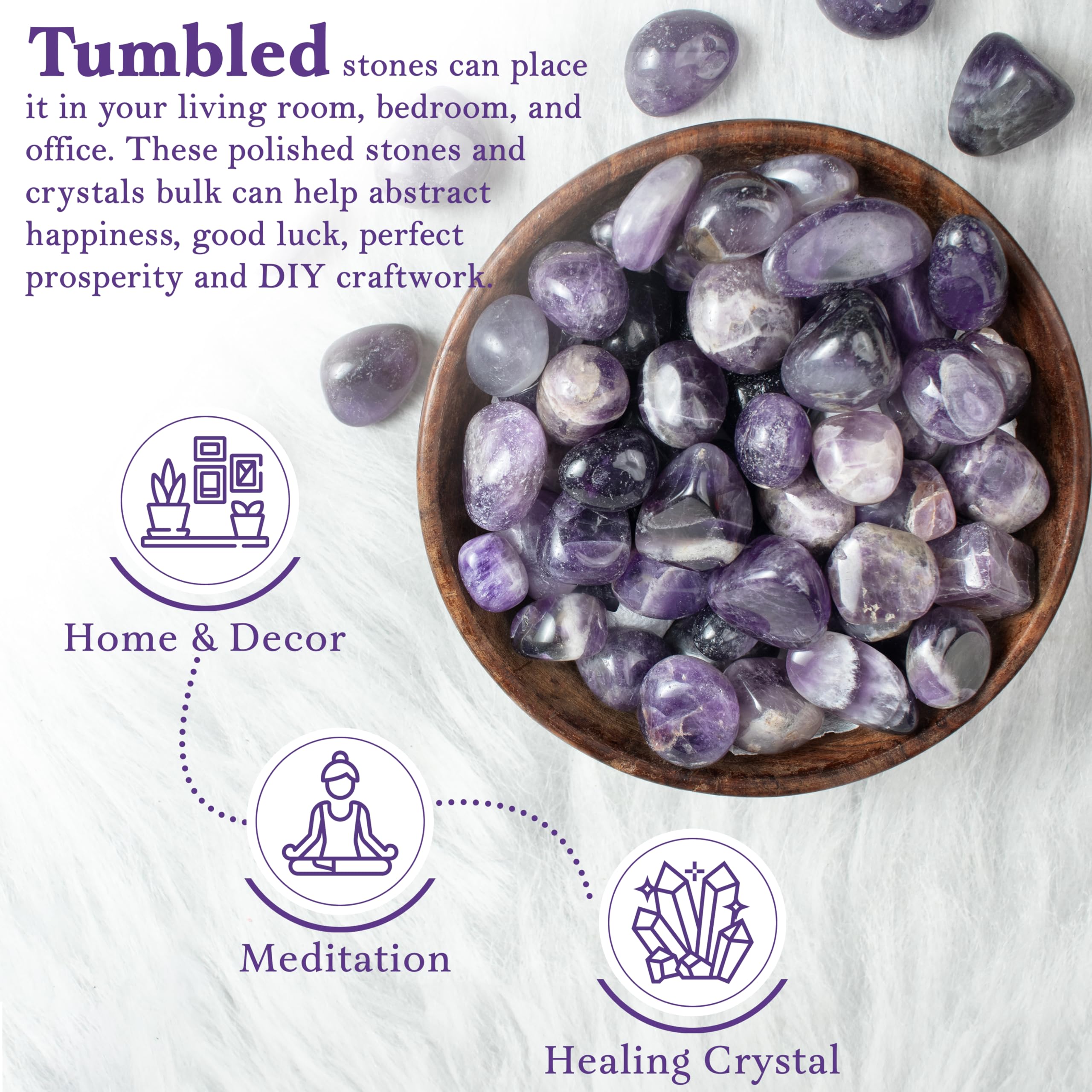 Crocon amethyst crystals with guide and card for gifting inspiration.