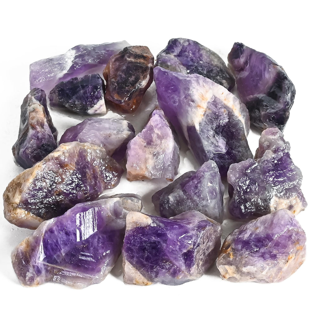 Crocon amethyst rough stones bulk for chakra balance and mindful focus