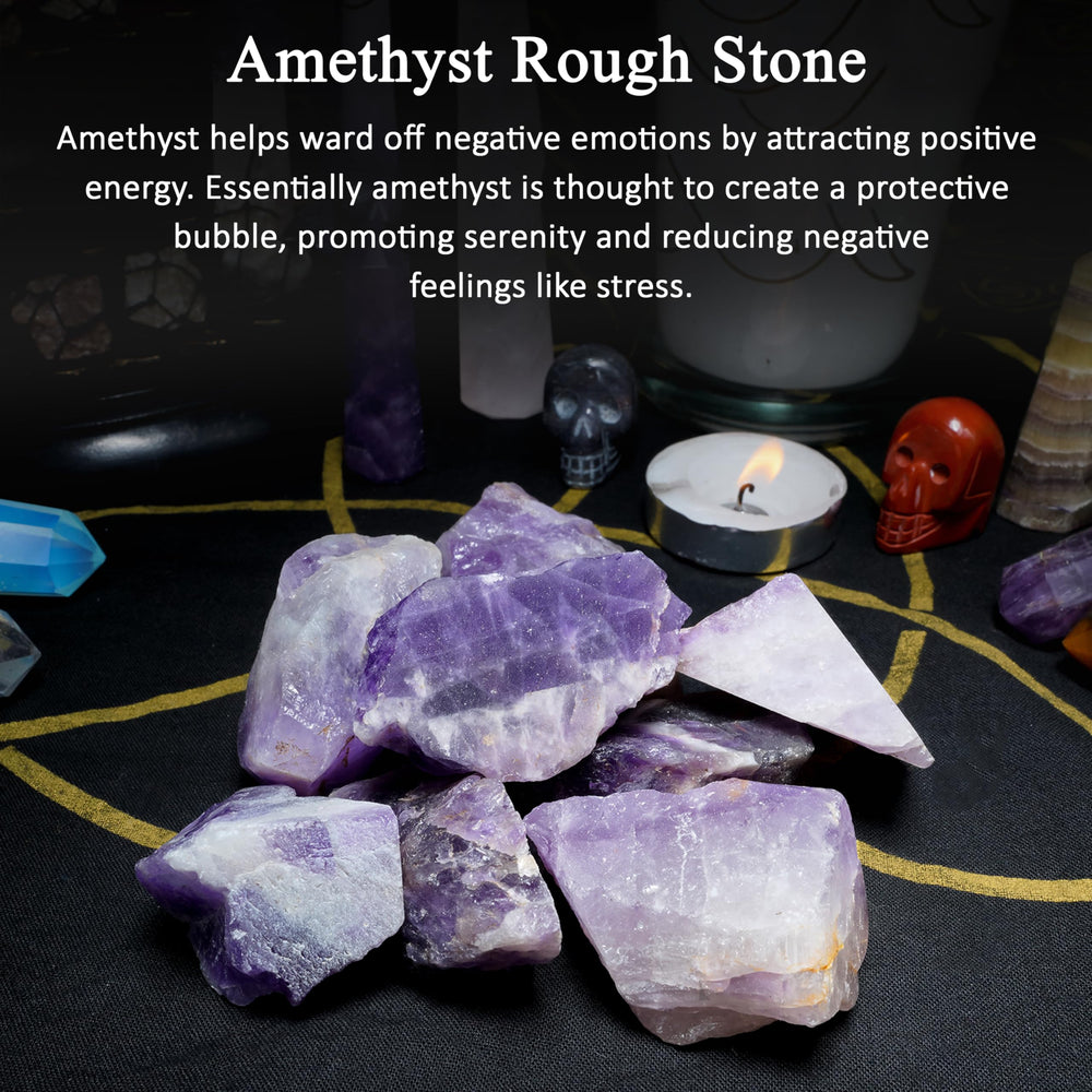 Crocon amethyst rough stones ready for tumbling and cabbing projects