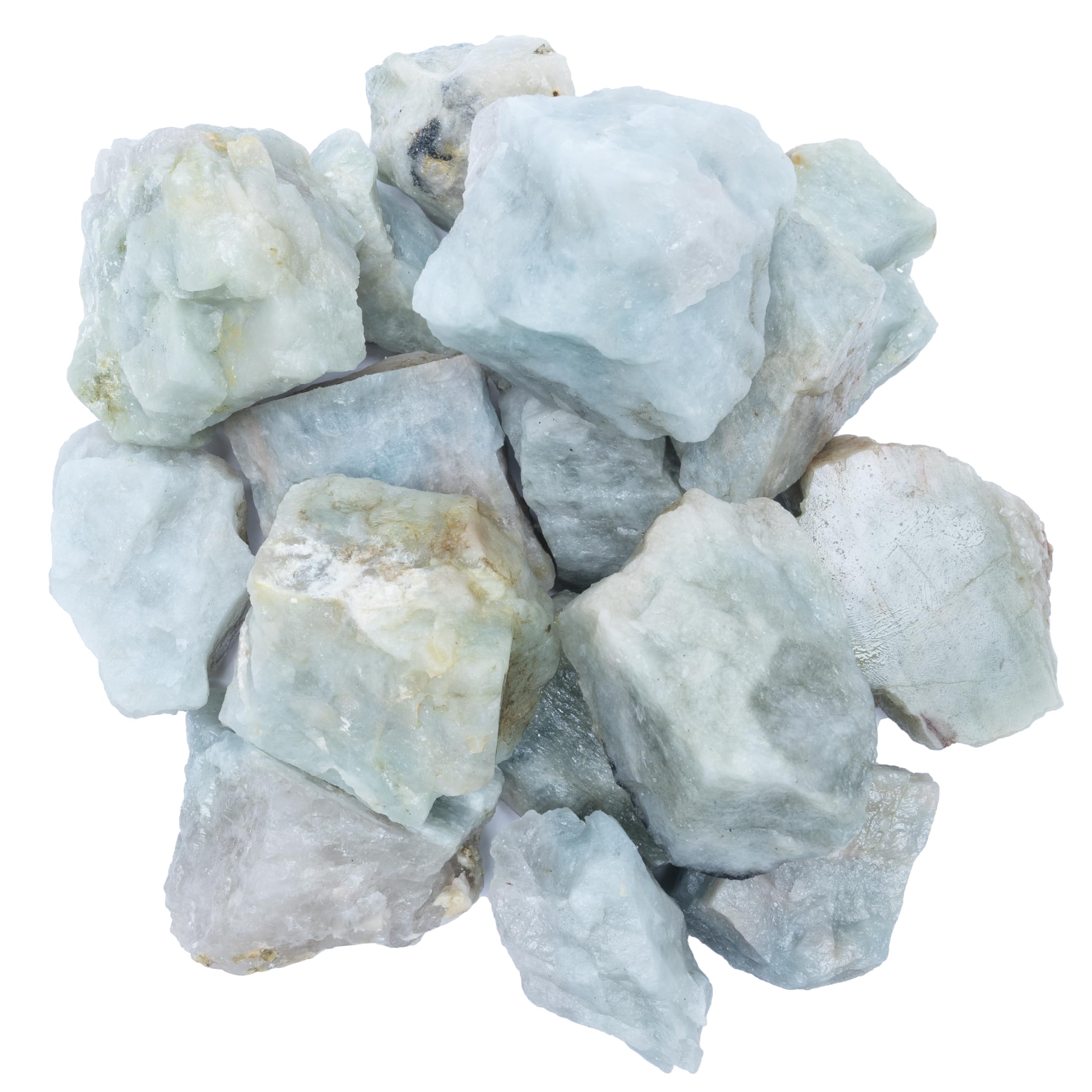 Crocon aquamarine rough stones 1 lb bulk for meditation