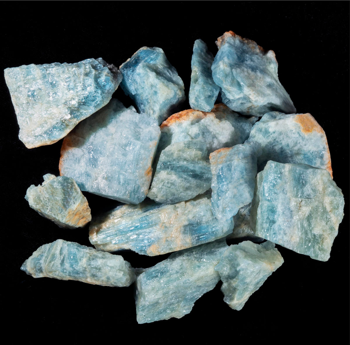 Crocon aquamarine rough bulk stones for tumbling and meditation