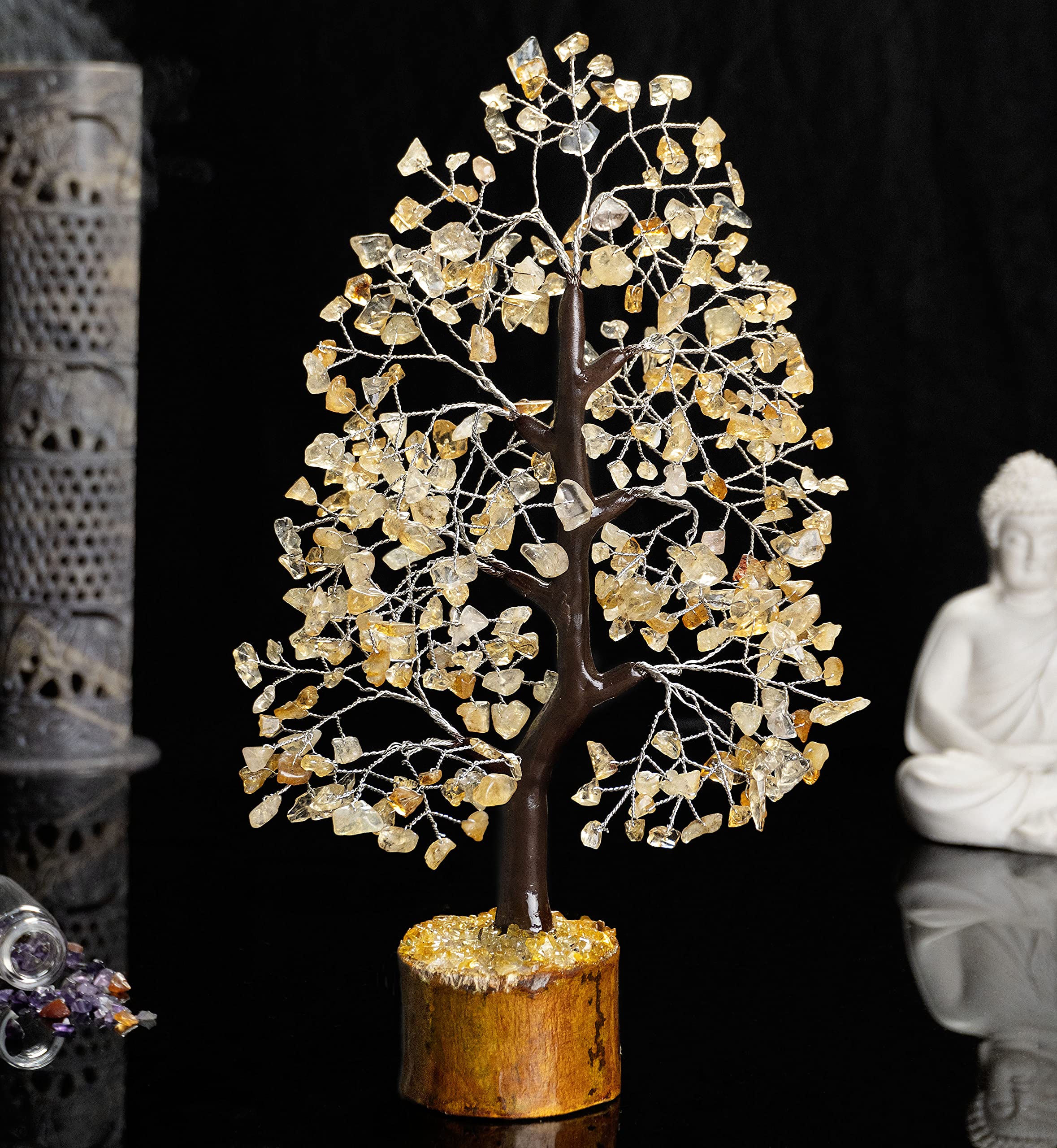Crocon artificial crystal tree decor suits modern interiors and evokes optimism.