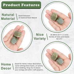 Crocon Beginners crystal therapy kit with green jade for starter mindfulness