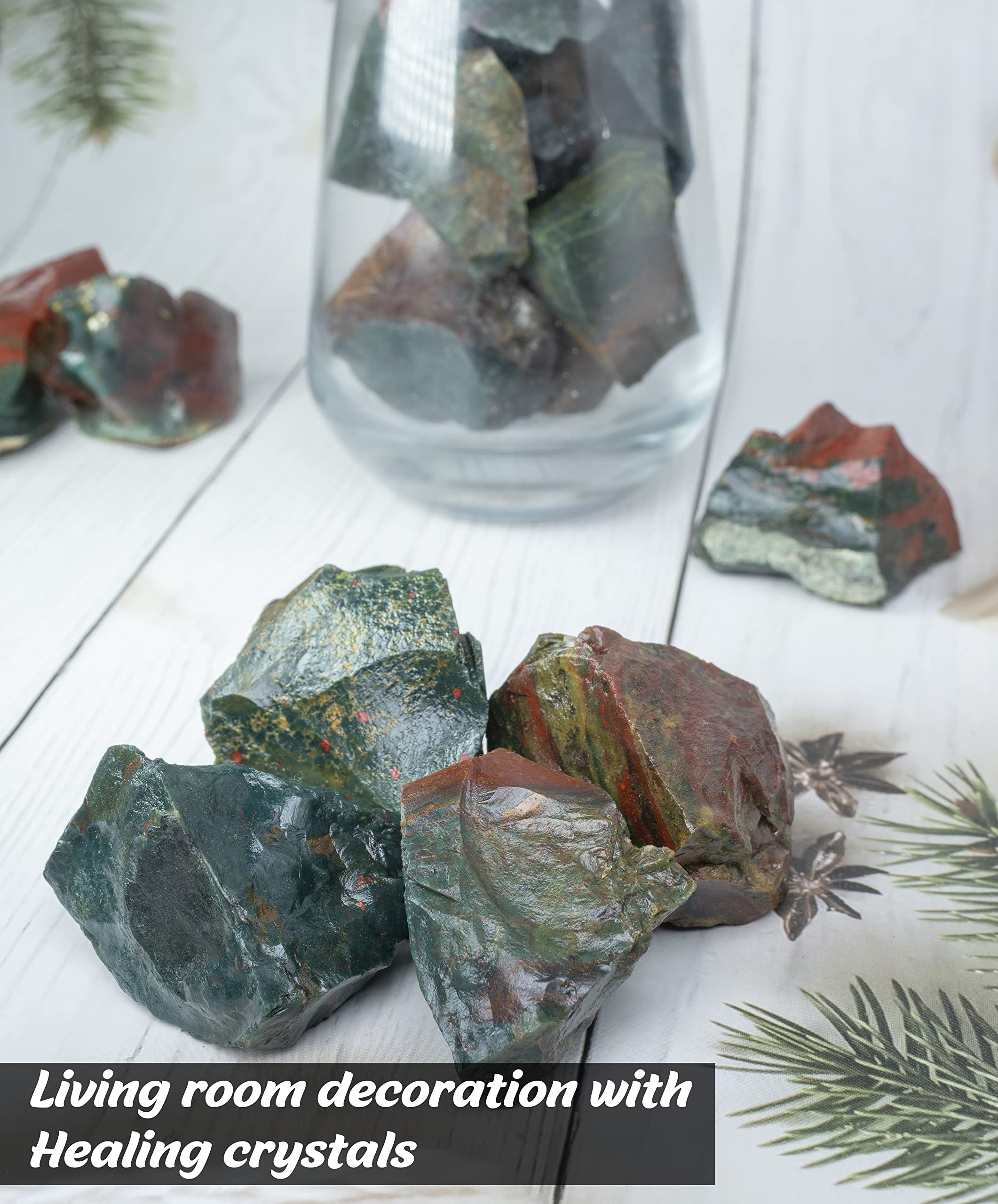 Crocon Bloodstone raw crystal pile ready for grids and meditation