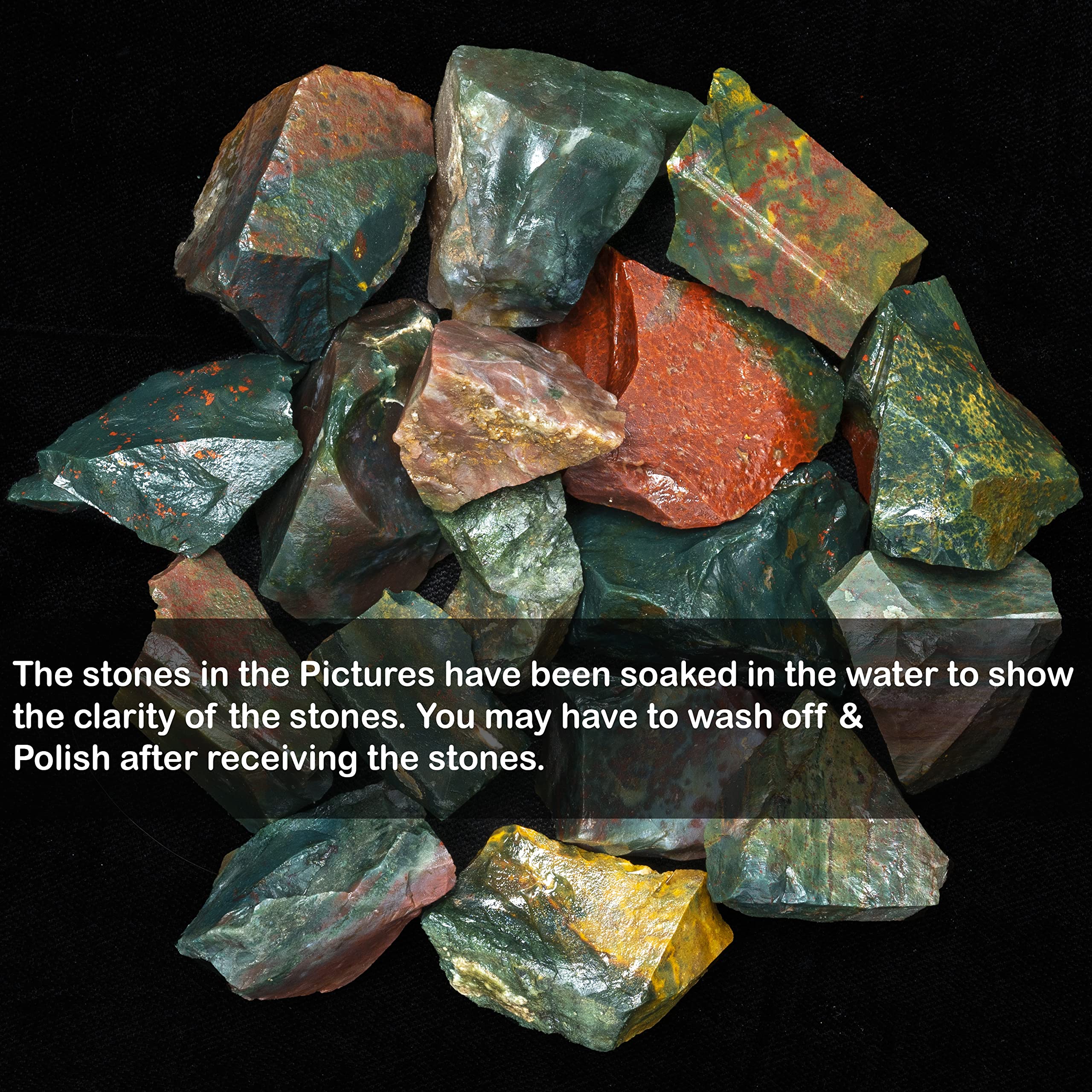 Crocon Bloodstone rough stones in pouch for on-the-go crystals