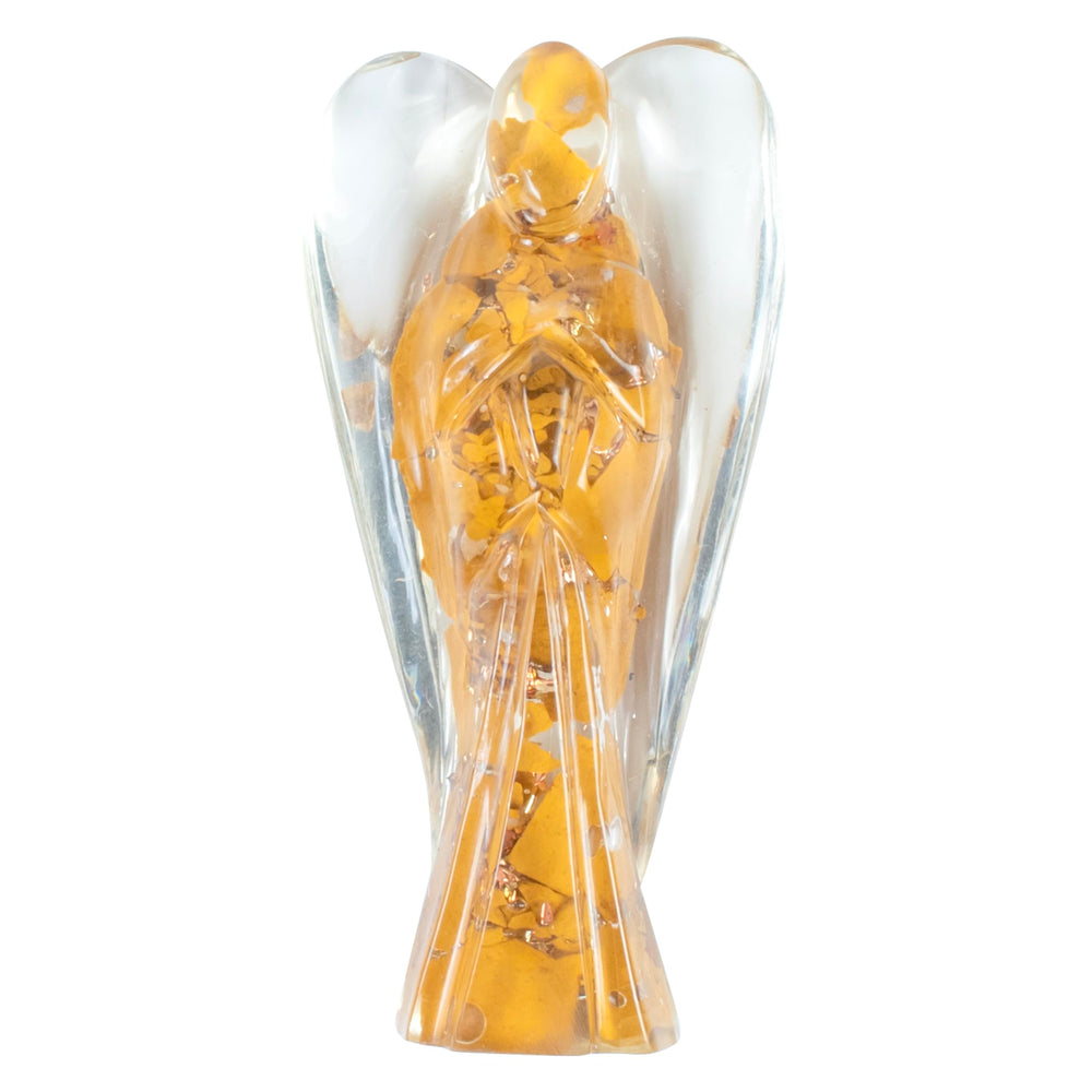 Crocon Camel Jasper Orgone Angel hand-carved figurine for balance and prosperity