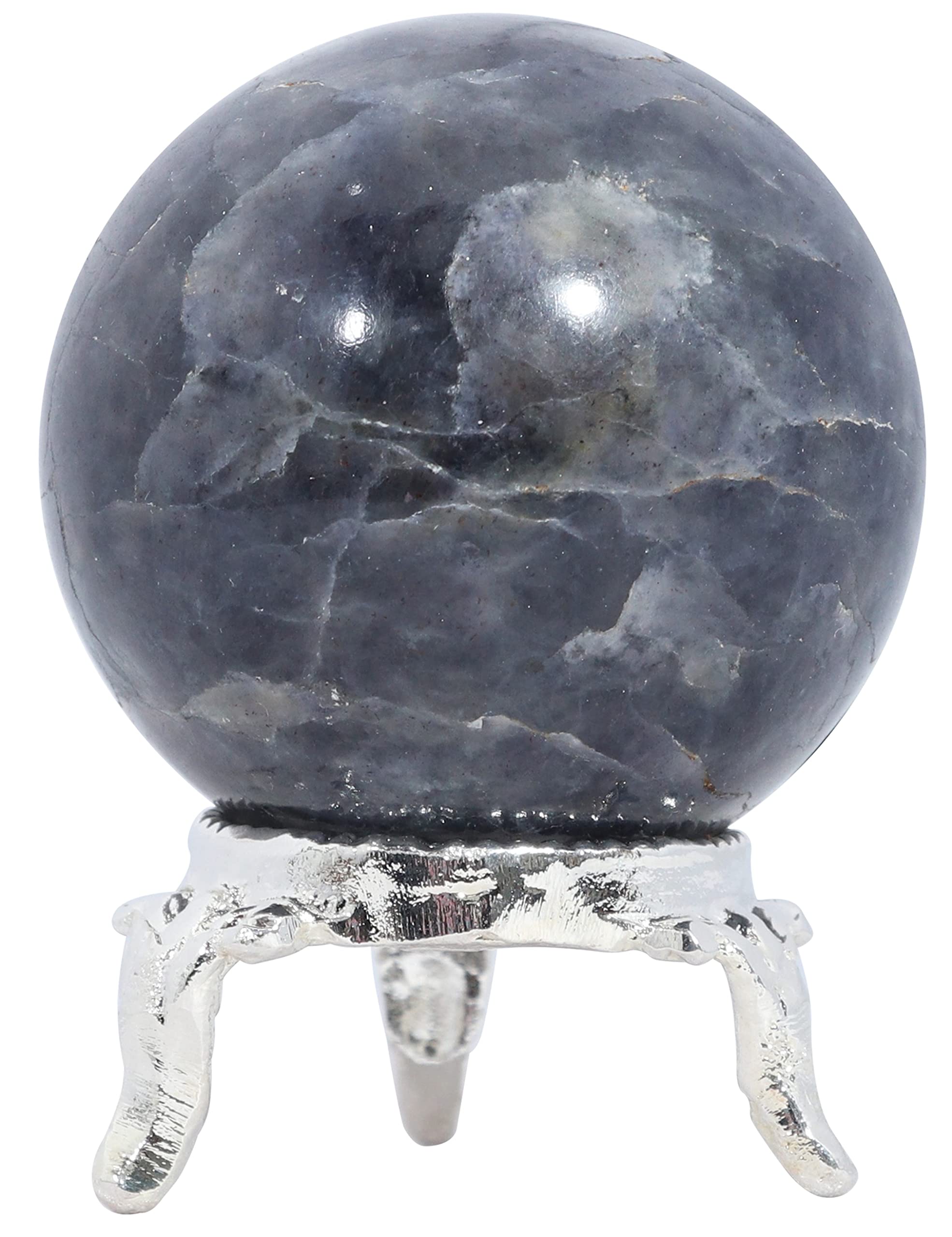 Crocon crystal ball on a wooden stand for elegant Feng Shui display.
