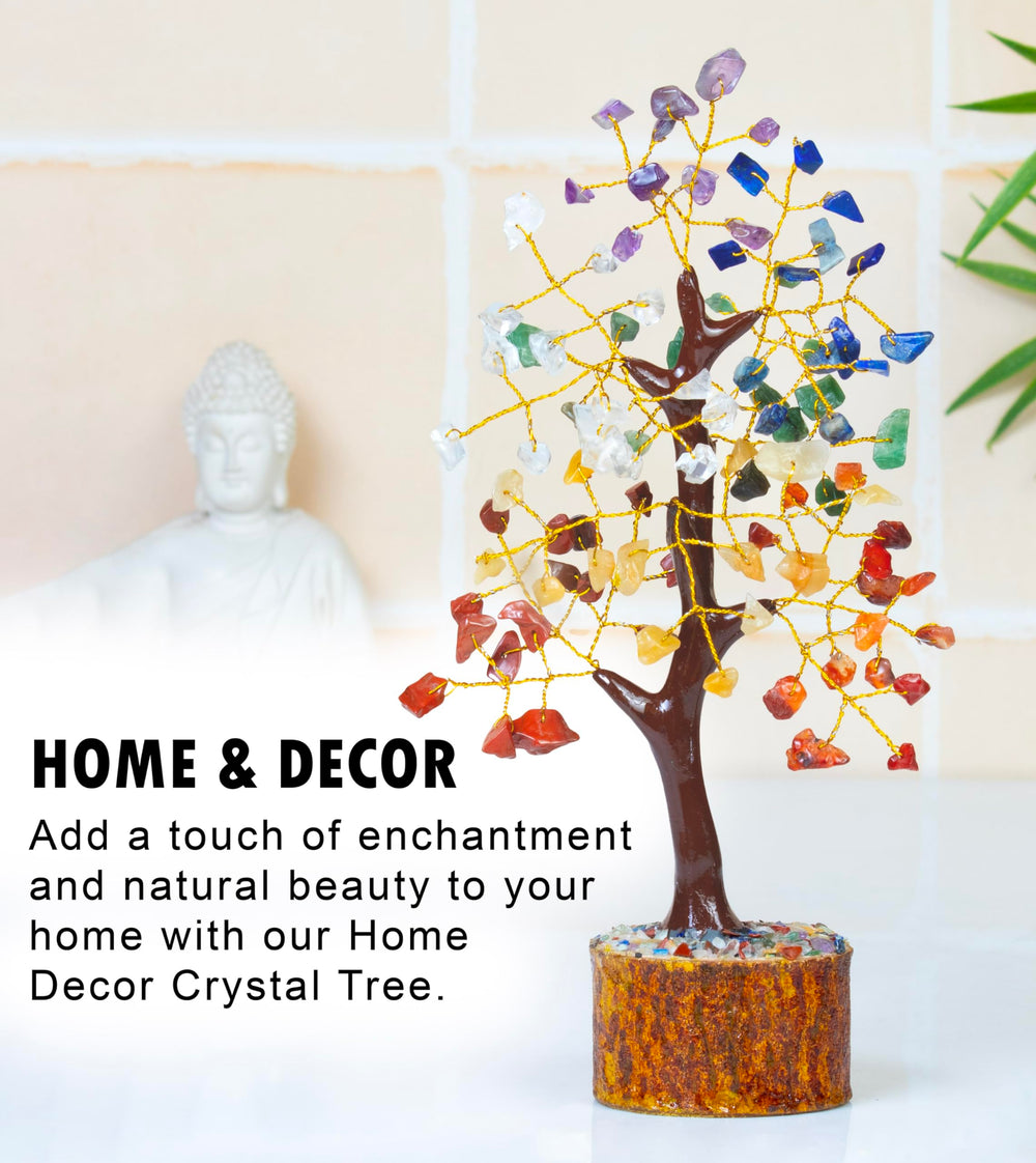 Crocon crystal tree office desk accent supports calm productivity.