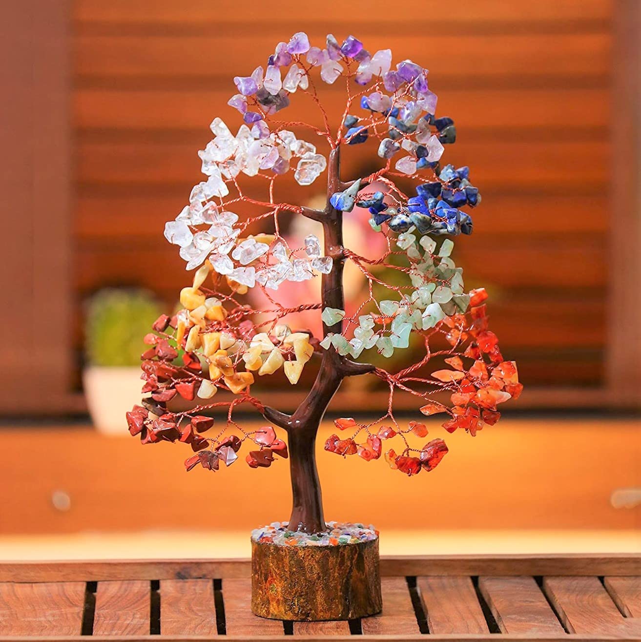 Crocon feng shui money tree with copper wire highlighting prosperity.