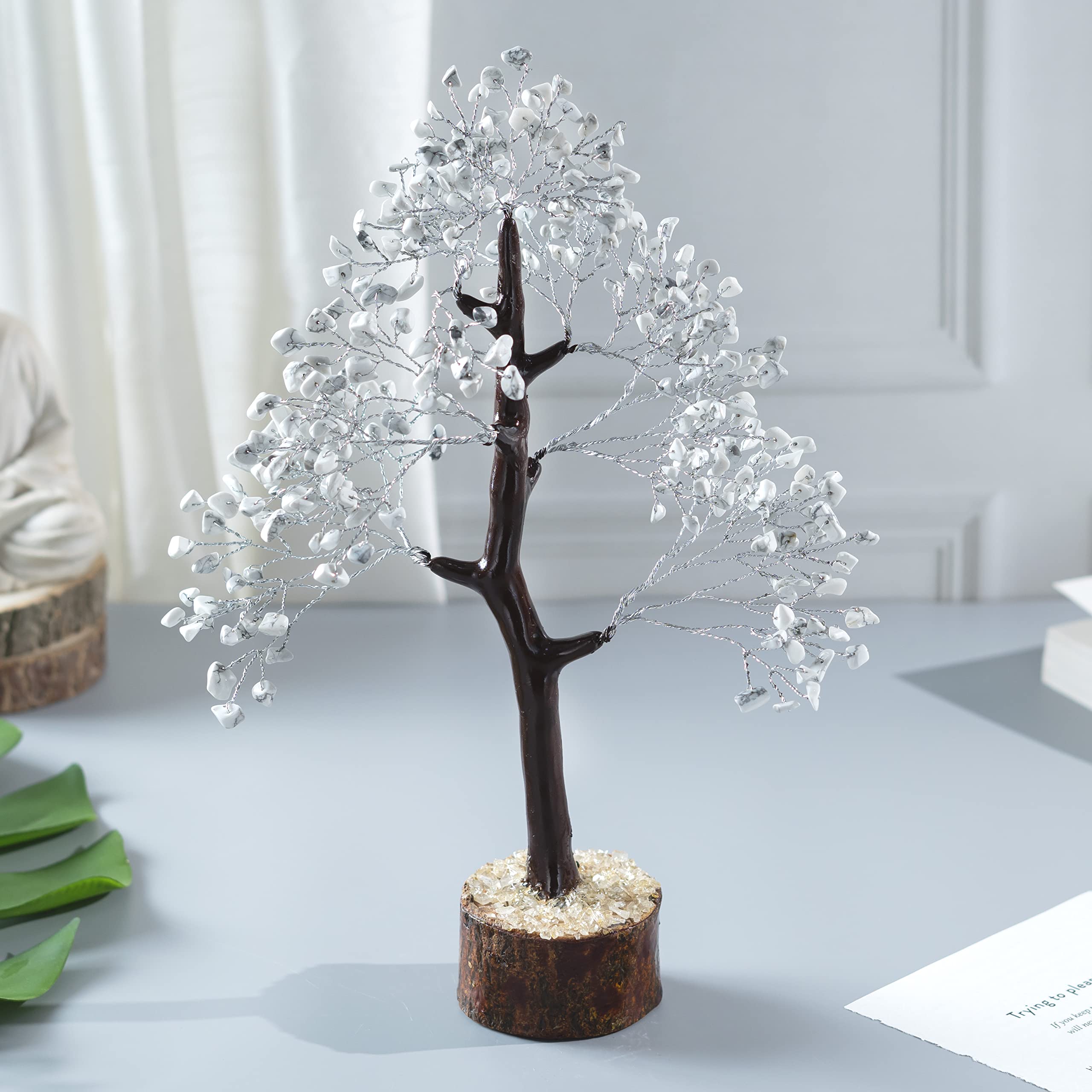 Crocon Feng Shui money tree décor promotes positivity and harmony.