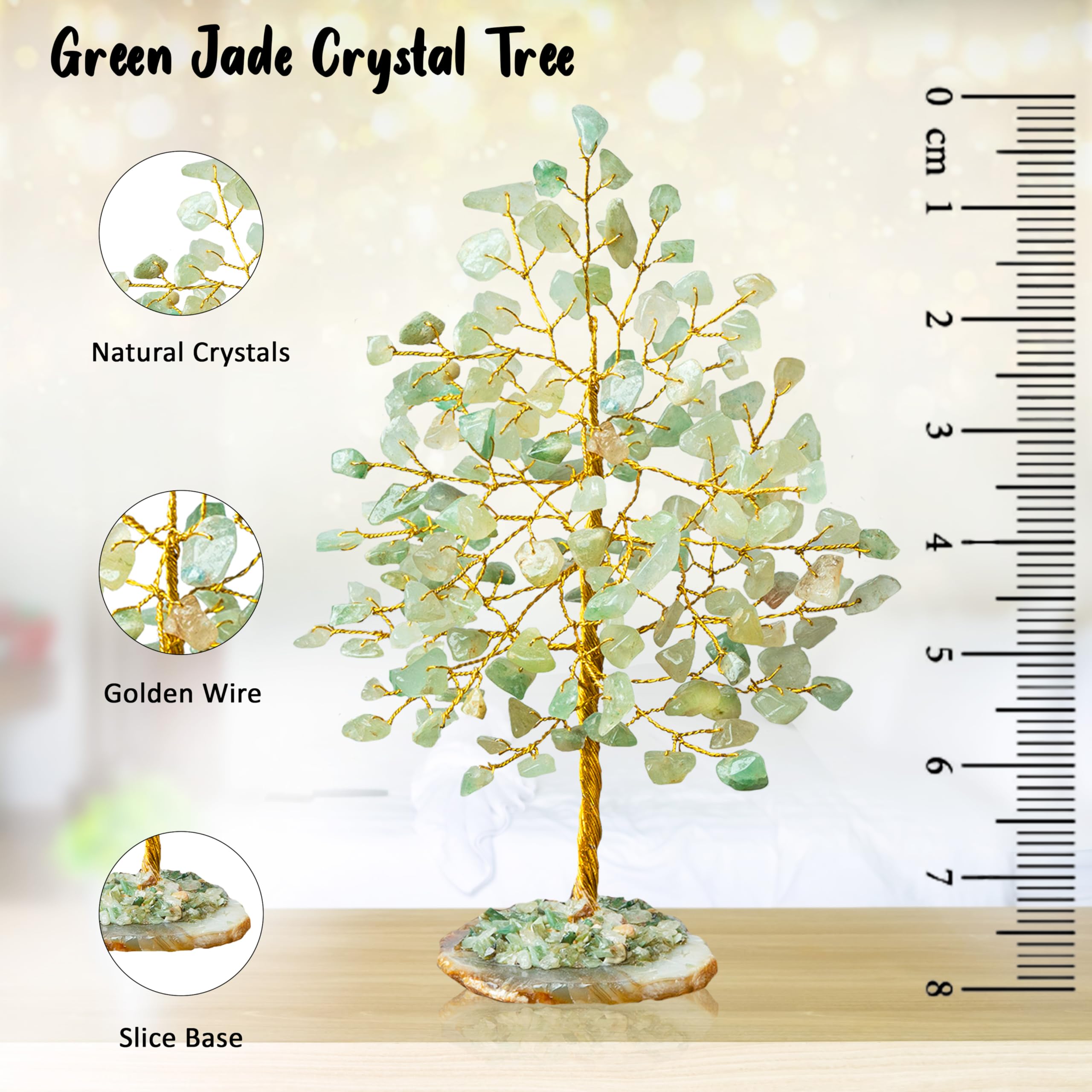Crocon green jade chakra tree supports heart-centered energy