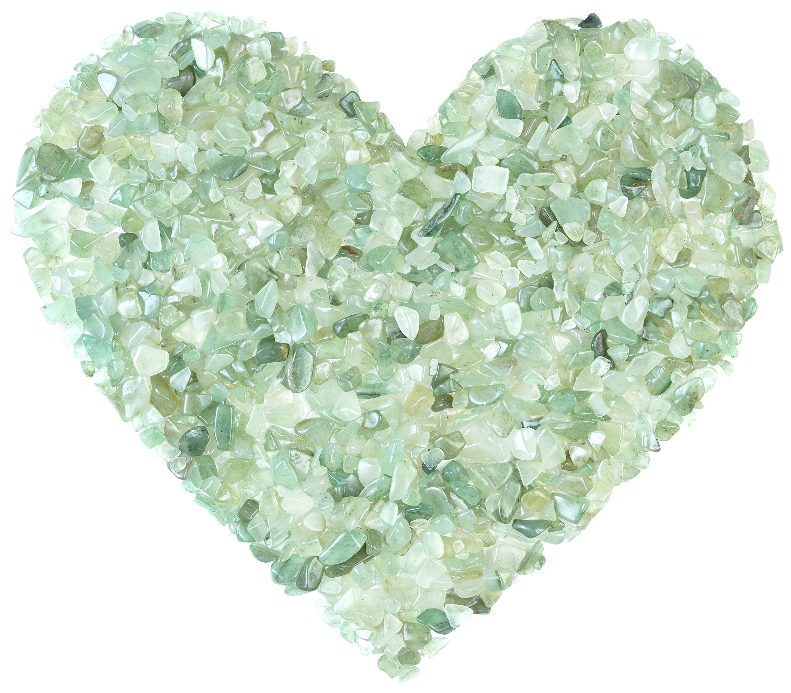 Crocon green jade chips polished 6-12mm for decorative glow and calm ambiance