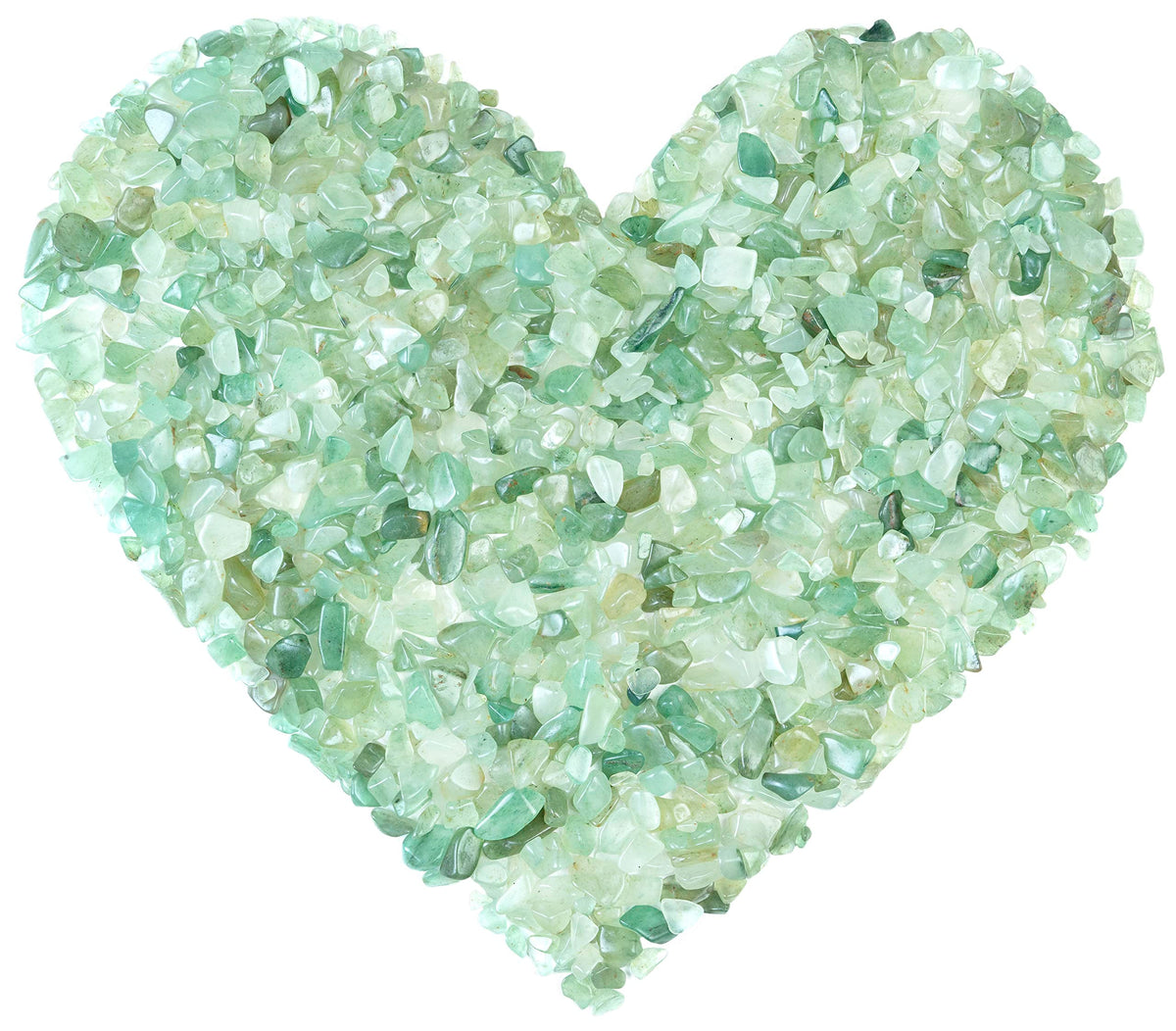 Crocon green jade chips polished 6-12mm for decorative glow and calm ambiance