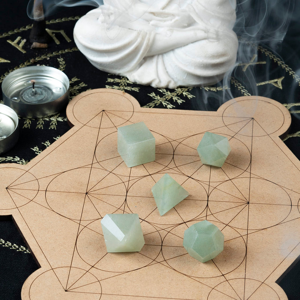 Crocon Green Jade icosahedron inspiring water energy flow and calm