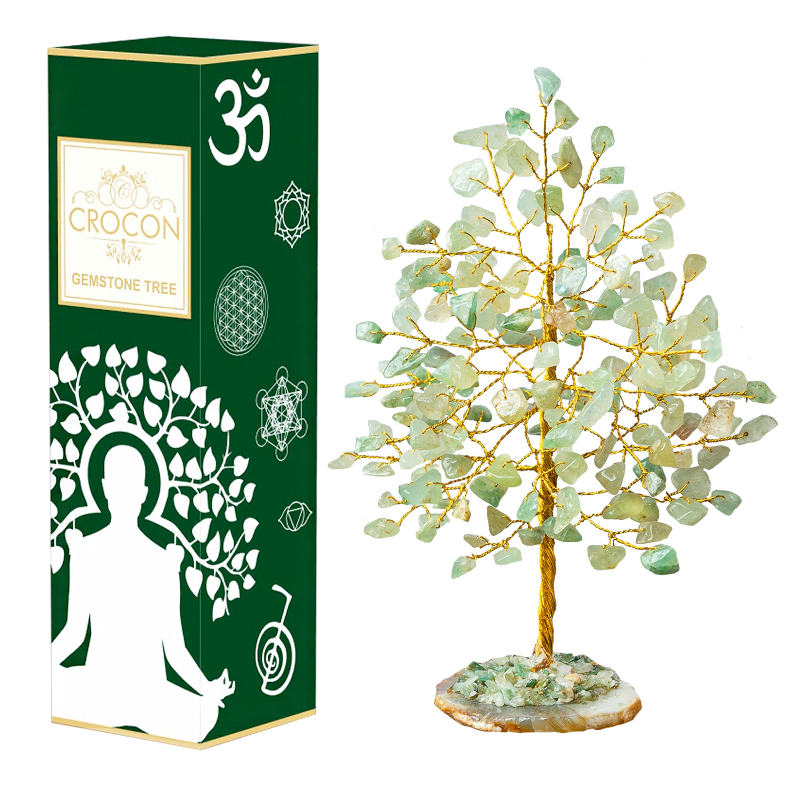Crocon Green Jade Money Tree base for prosperity and calm