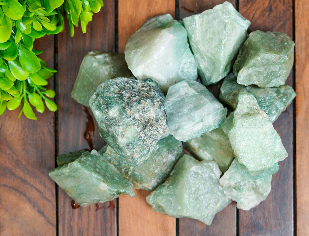 Crocon green jade rough stones for chakra balancing rituals