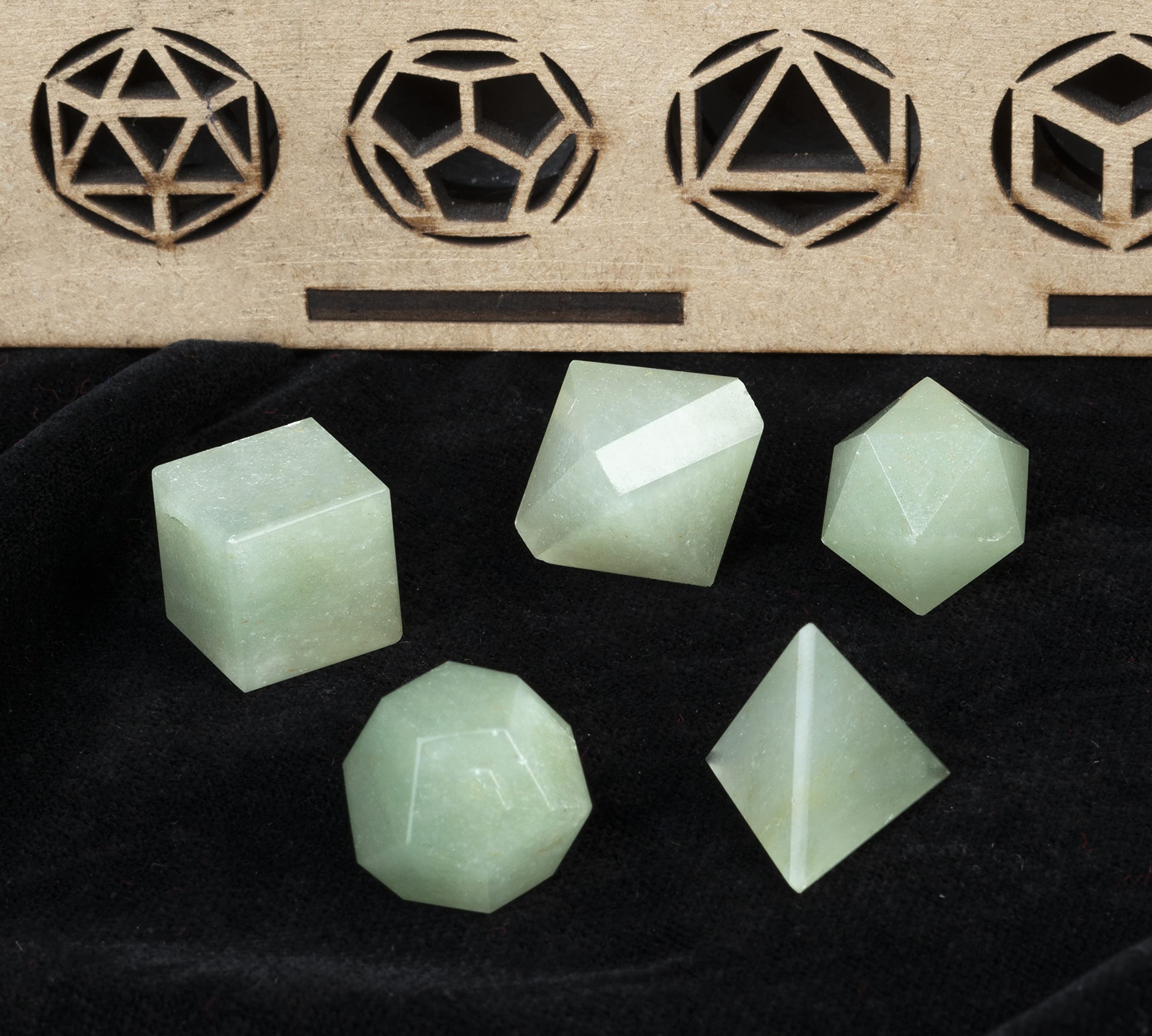 Crocon Green Jade tetrahedron inviting fire energy for concentration