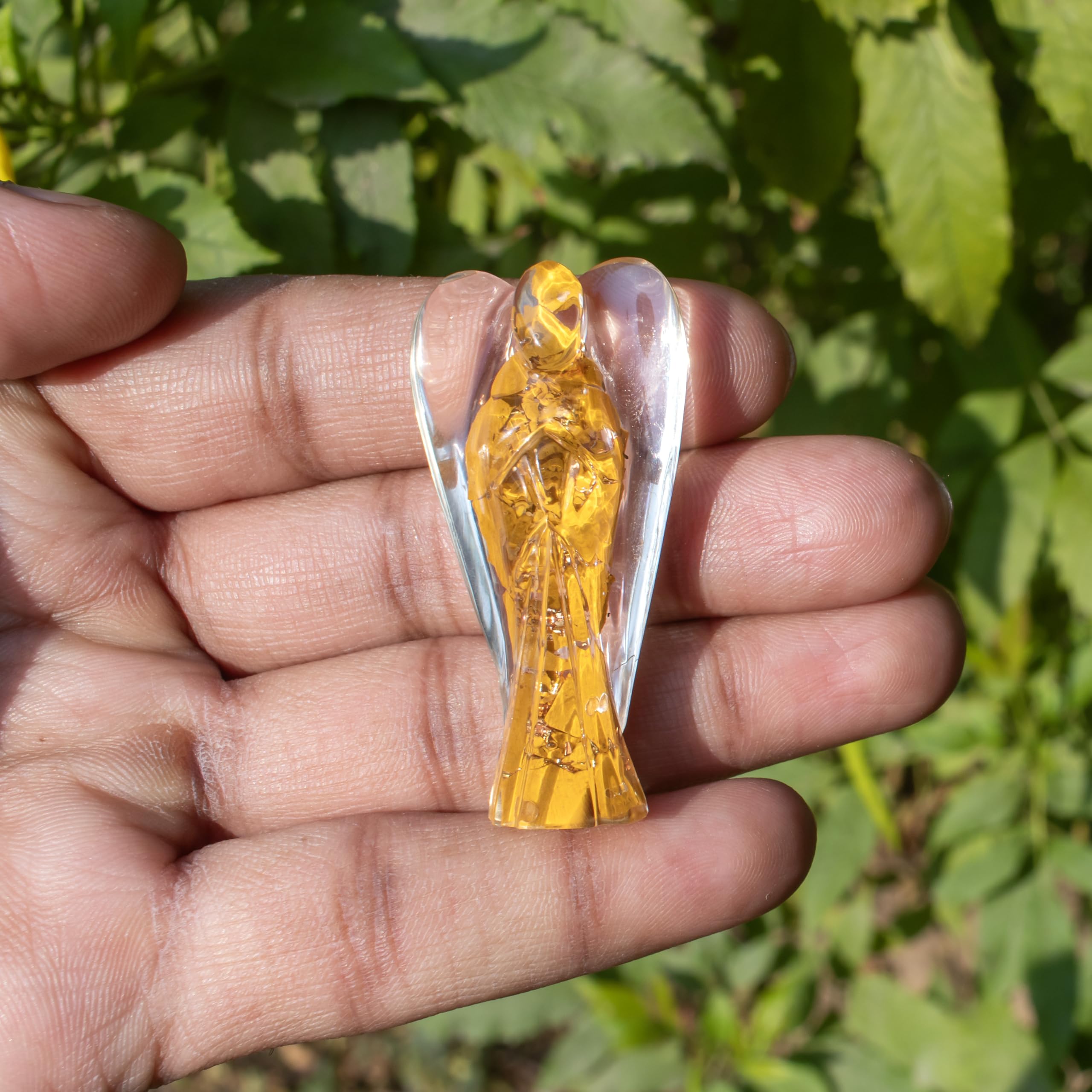 Crocon handmade gemstone angel figurine for daily rituals